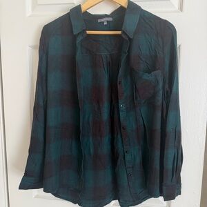 BE COOL Dark Green and Black Checkered Shirt